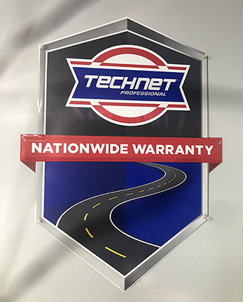 Technet Nationwide Warranty Sign | Military Brake & Alignment Services Inc.